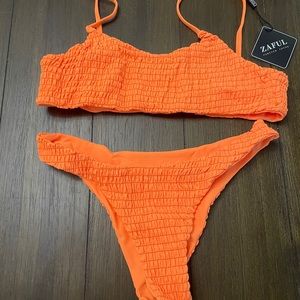 Hot orange bikini
